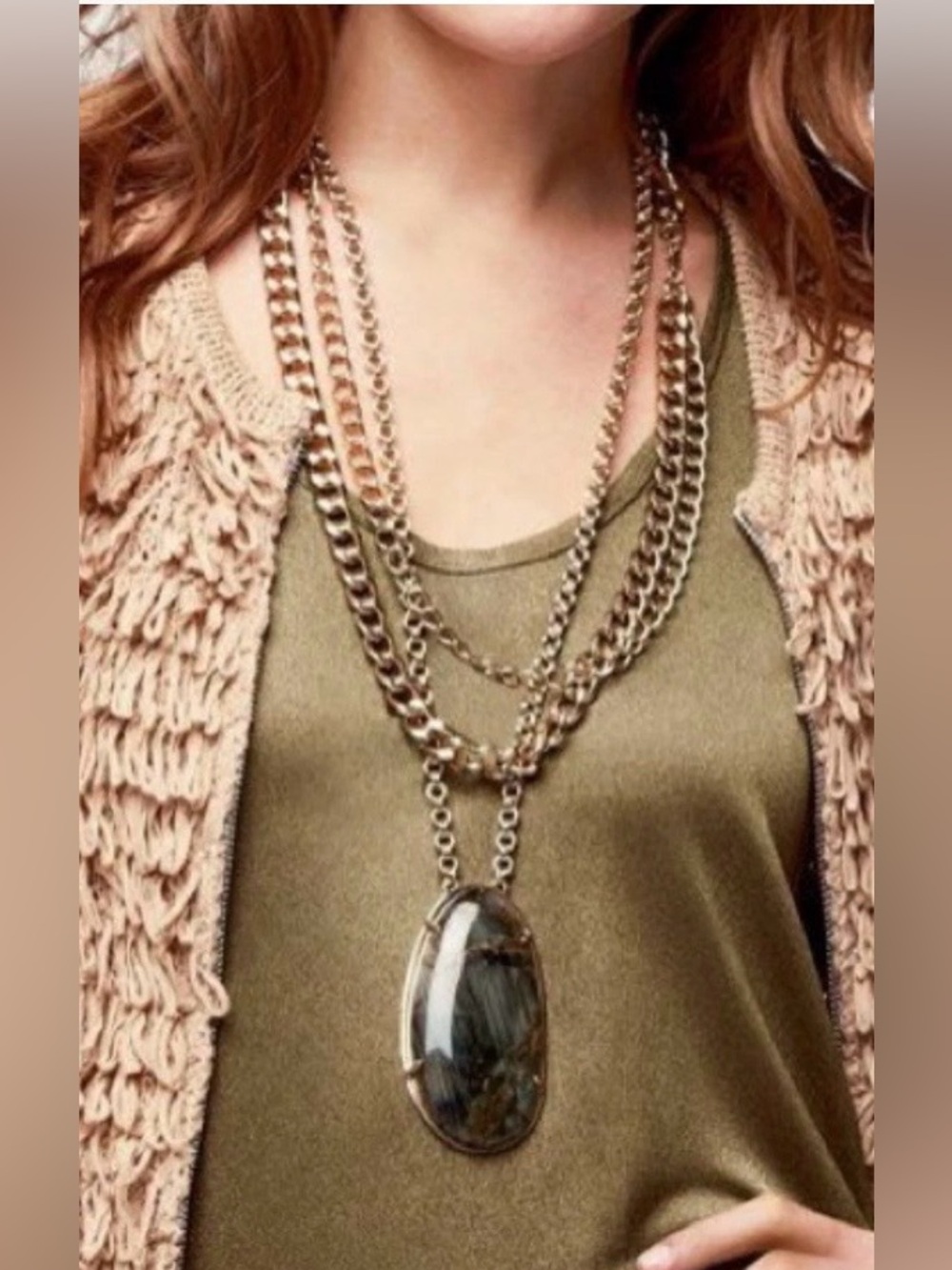 NWOT Stella & Dot Leona Labradorite Statement Necklace